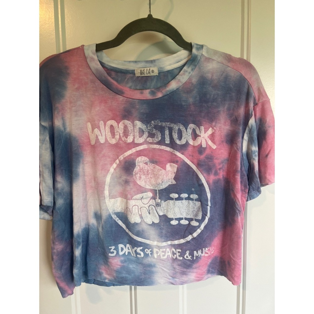 West Cat‎ Woodstock Tie Dye Crop Top Peace Music Festival T Shirt